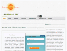 Tablet Screenshot of californiainjurydoctors.com